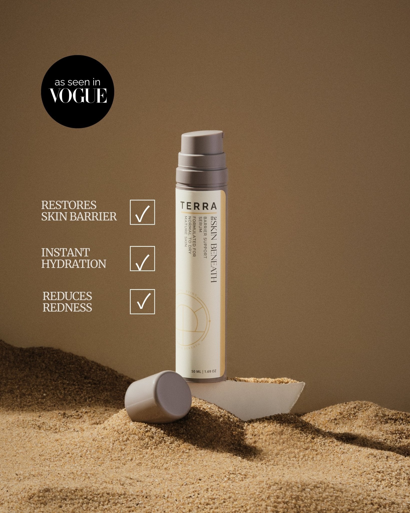 Terra barrier repair serum for dry and sensitive Indian skin