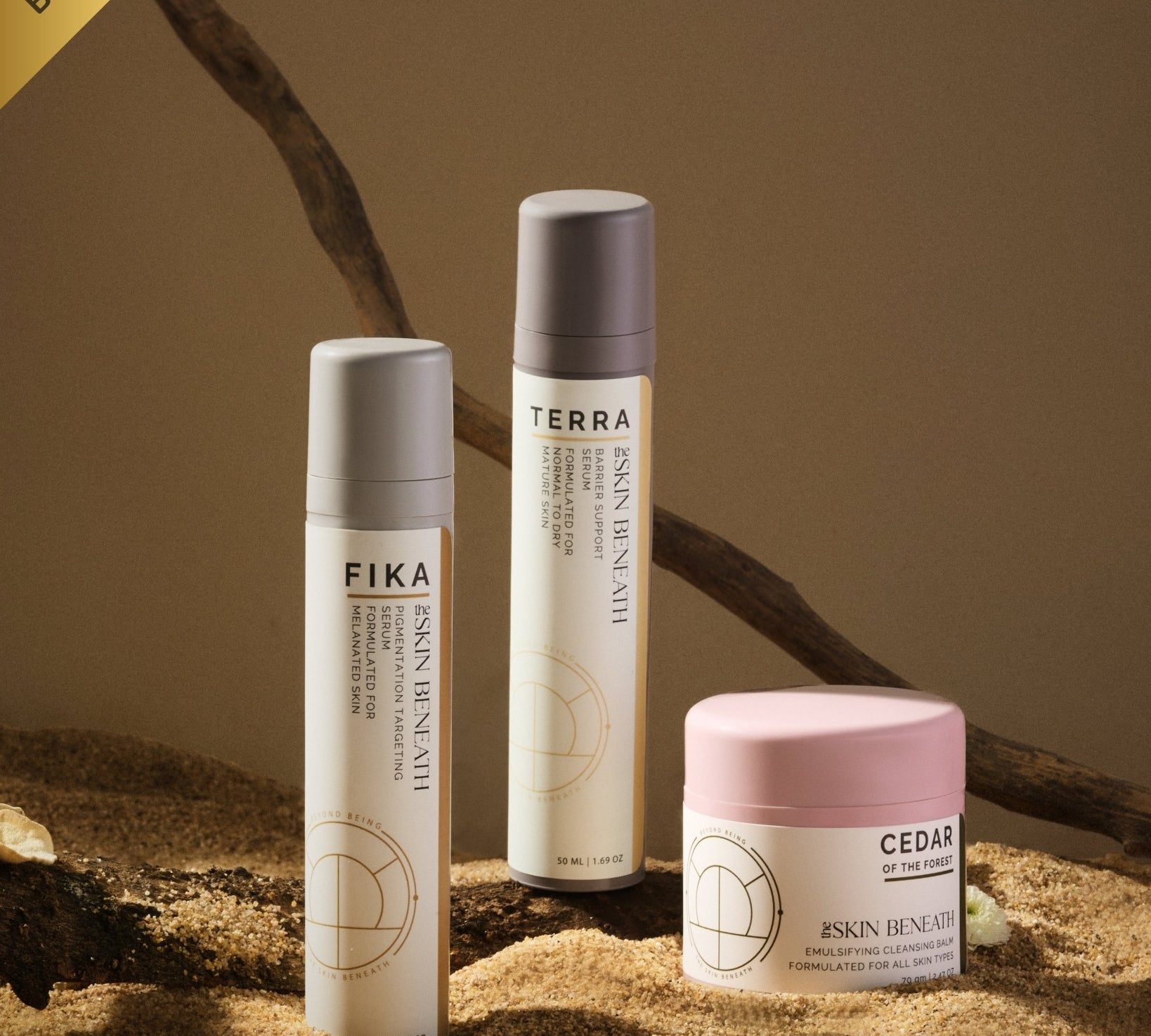 Deep Nourishment Set with Terra barrier repair serum and Cedar of the Forest cleansing balm