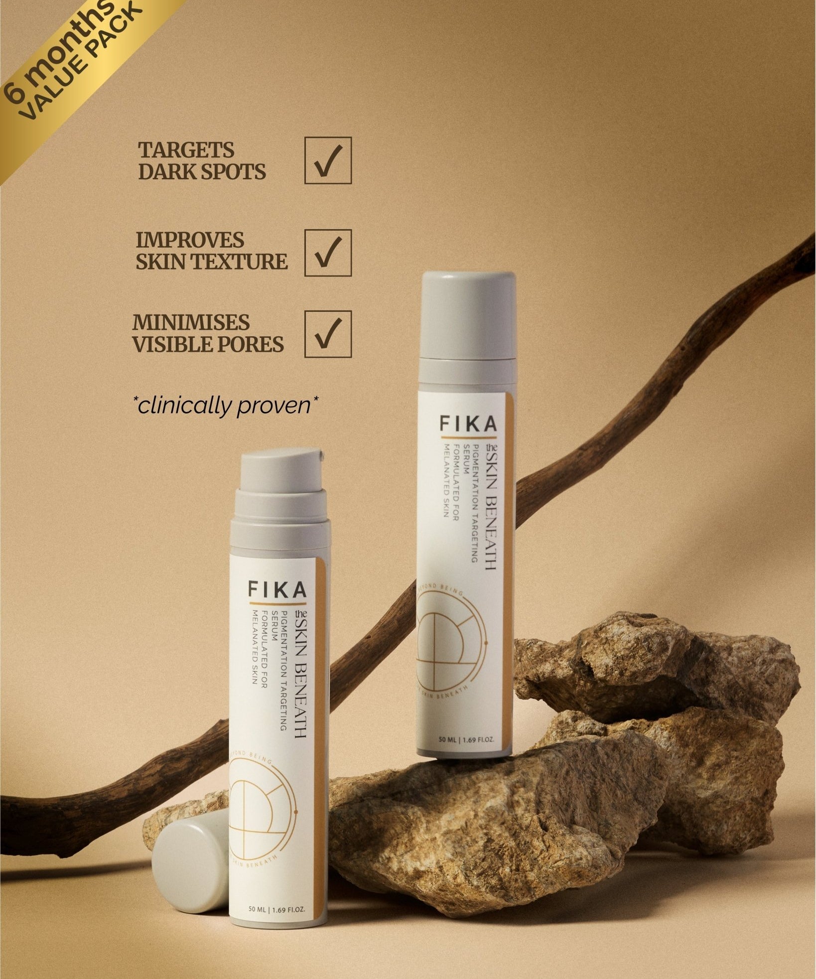 Fika Ritual Set with Fika pigmentation serum duo for uneven skin tone and dark spots