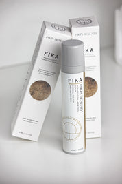 Fika Pigmentation Serum bottle against neutral background, highlighting minimalist skincare packaging
