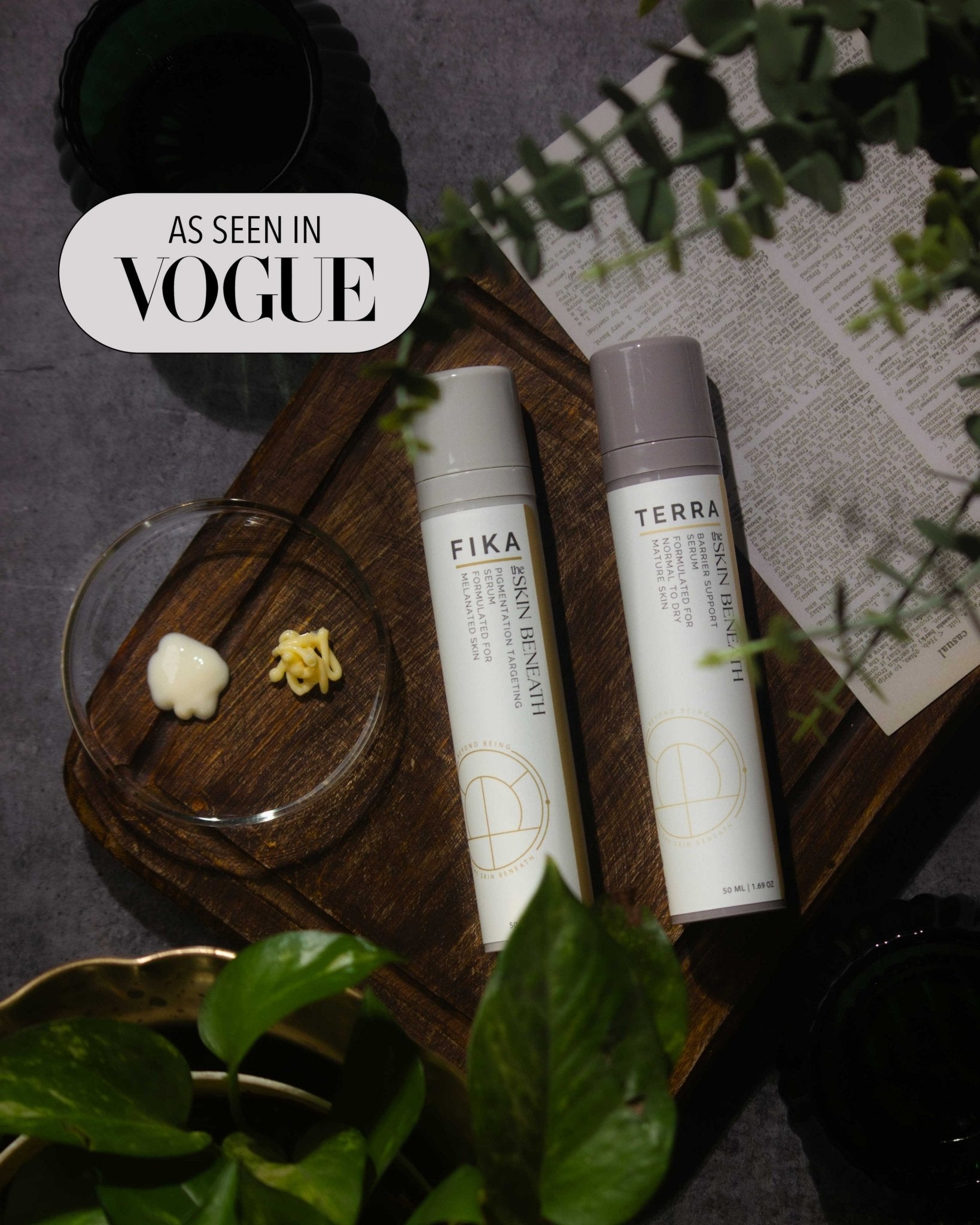 Barrier repair and pigmentation skincare set with Terra and Fika serums