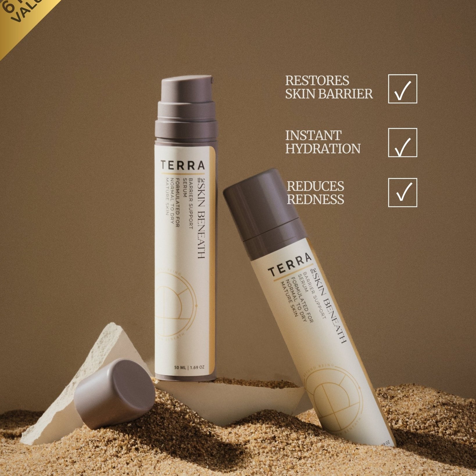 Terra Ritual Set with Terra barrier repair serum duo for dry and sensitive skin